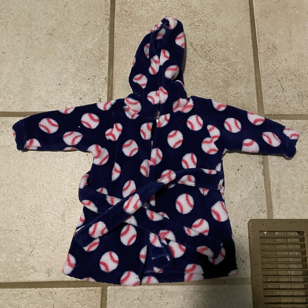 Baby Baseball Bath Robe